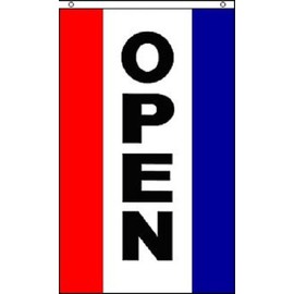 Home and Holiday Flags Open Vertical Flag Business Store Advertising Banner Pennant Restaurant Sign 3x5