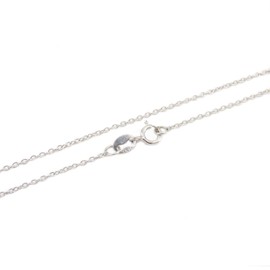 NaturSchatulle Fine Silver Chain 925 Sterling Silver Necklace without Pendant Women's 40-80 cm I 1.2 mm Anchor Chain Ring Clasp Length Curb Chain, Sterling Silver, silver
