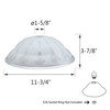 Aspen Creative 23152-11 Clear & Frosted 2 Tone Transitional Style
