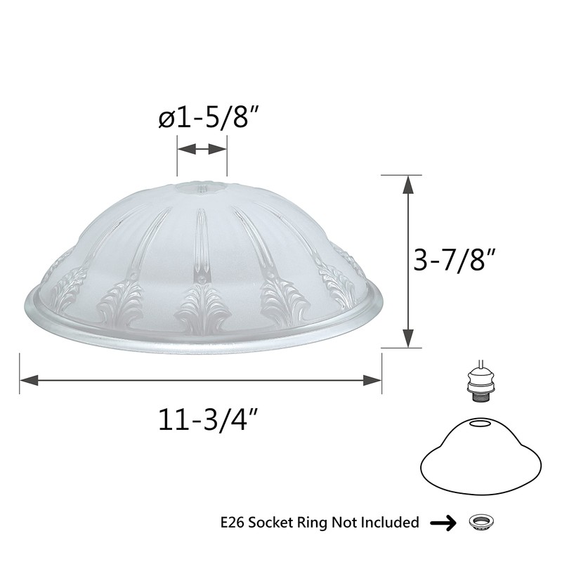 Aspen Creative 23152-11 Clear & Frosted 2 Tone Transitional Style