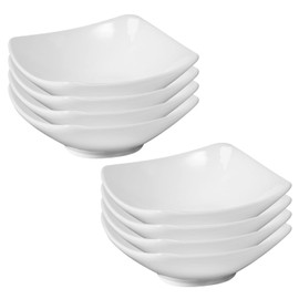 Westmark Set of 8 Small Square Ceramic Pots / Serving Bowls 7.4 x 7.4 x 2.5 cm Ceramic Tapas + Friends White 697522E2