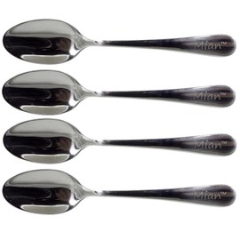 Mian 8000 Stainless Steel Mini Dessert Cocktail Demitasse Espresso Spoon 4 Pack