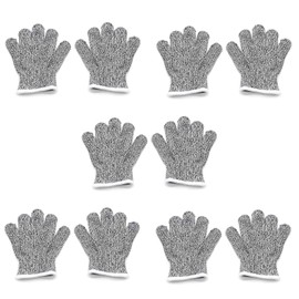 XKMT- In/Outdoor Children Kid (Size XXS x 5set) Cut-Resistant Gloves Level 5 Protection Stretch Safety Cutting Gloves In/Outdoor Kitchen Work Grade [P/N: ET-TOOL032-XXS X5-GRAY ]