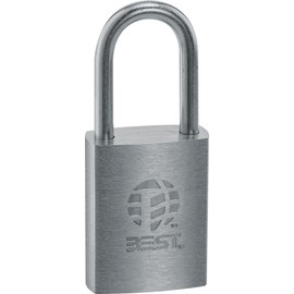 BEST Access Systems 11B722L Padlock, Stainless Steel Shackle, Brass Body, 1-1/2" Shackle Height, 1 5/8" Width, 2 1/16" Length, 25/32" Thickness