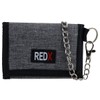 RED X Mens Canvas Tri-Fold Chain Wallet - Grey
