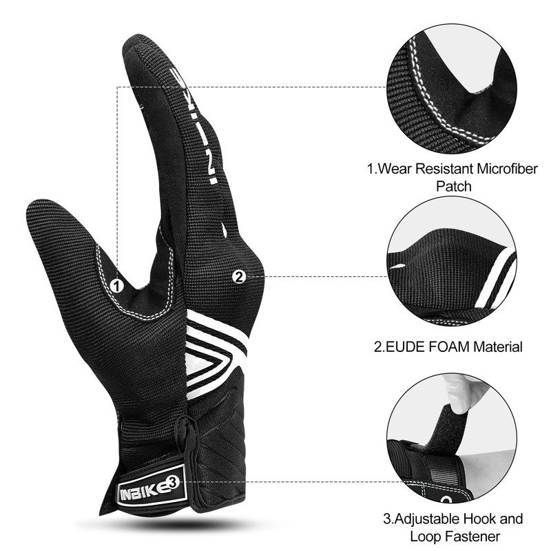 INBIKE Breathable Mesh Motorcycle Gloves Touchscreen With TPR Palm Pad