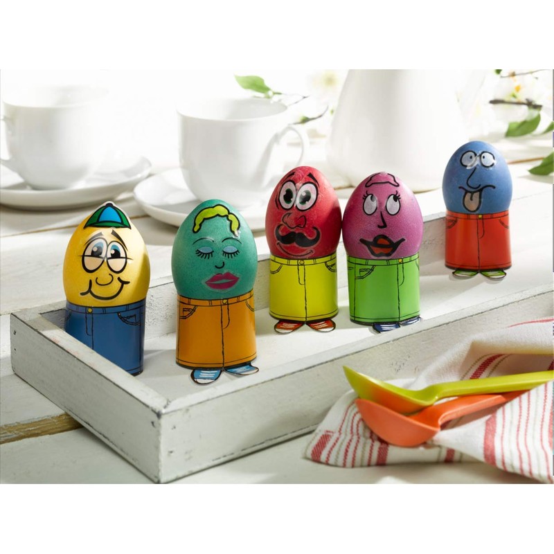 Heitmann Egg Paints - Cheeky Eggheads - Dyeing Tablets, Stickers