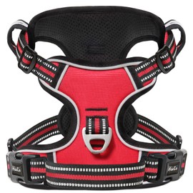 HEELE Dog Harness Harness for Small Dogs No Pull Dog Vest Harness for Small Dog with Soft Handle Reflective for Outdoor Training, Red, XS