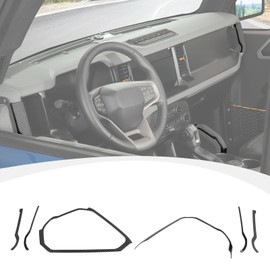 RAZPOY Center Console Dash Grab Handle Cover Trim Compatible with 2021-2023 Ford Bronco Interior Accessories, Carbon Fiber