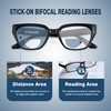 NOMEAROD Stick-On Bifocal Lenses for Sunglasses, +175