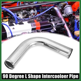 Motoforti OD 2.50" 63mm Leg Length 6" 152mm Car Aluminum Alloy Tube Intercooler Pipe 90 Degree Bend Elbow Air Intake Joiners Tubing - Pack of 2 Long-lasting