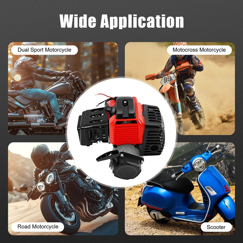 49CC Engine 2-Stroke Air-cooled Single Cylinder Engine Motor with Electric