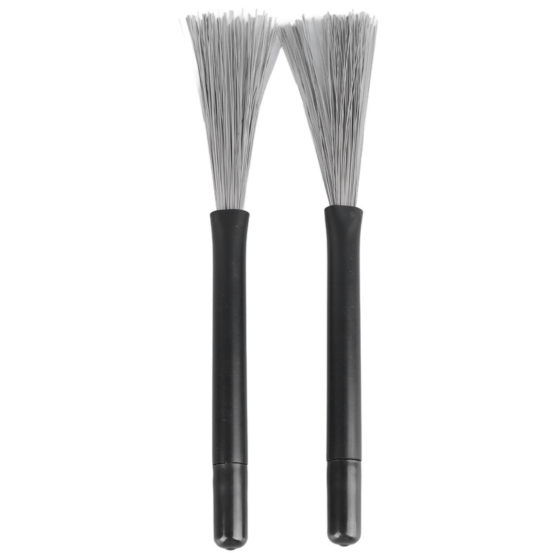 Telescopic Drum Sticks, Comfortable Grip 2PCS Lightweight Wire Drum Brush