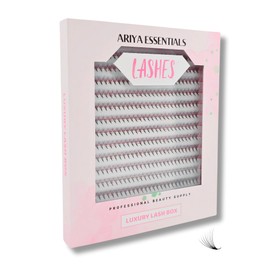 Ariya Lashes Premium Mix Book 500 Promade Fans Length 8-15mm Eyelashes Extension, 5D-10D, Professional 100% Handmade Volume & Hybrid, Softest & Lightweight Lashes, 5D-0.07 D-(8mm-15mm)