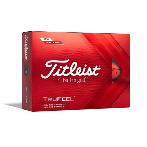 Titleist TruFeel Golf Balls Matte Red 1 Dozen