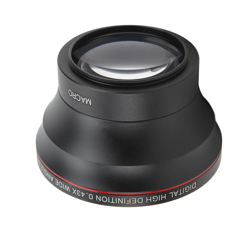 52mm 0.43X Wide Angle Lens Optical Glass Camera Lens with