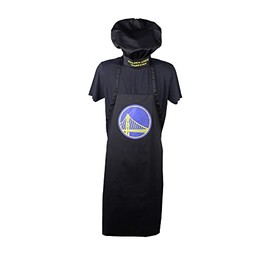 PRO SPECIALTIES GROUP INC Golden State Warriors Chef Apron/Hat Gift Bundle for N B A Fans, Black