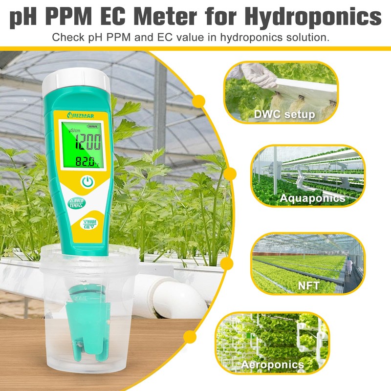 UIUZMAR Pool Salt pH Tester Upgrade pH and ORP Meter