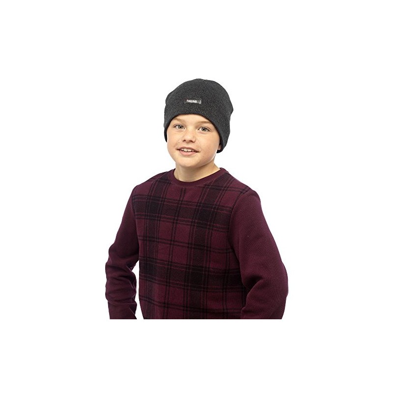 Rjm Children's Thermal Thinsulate Beanie Hat Grey 7-10 Years