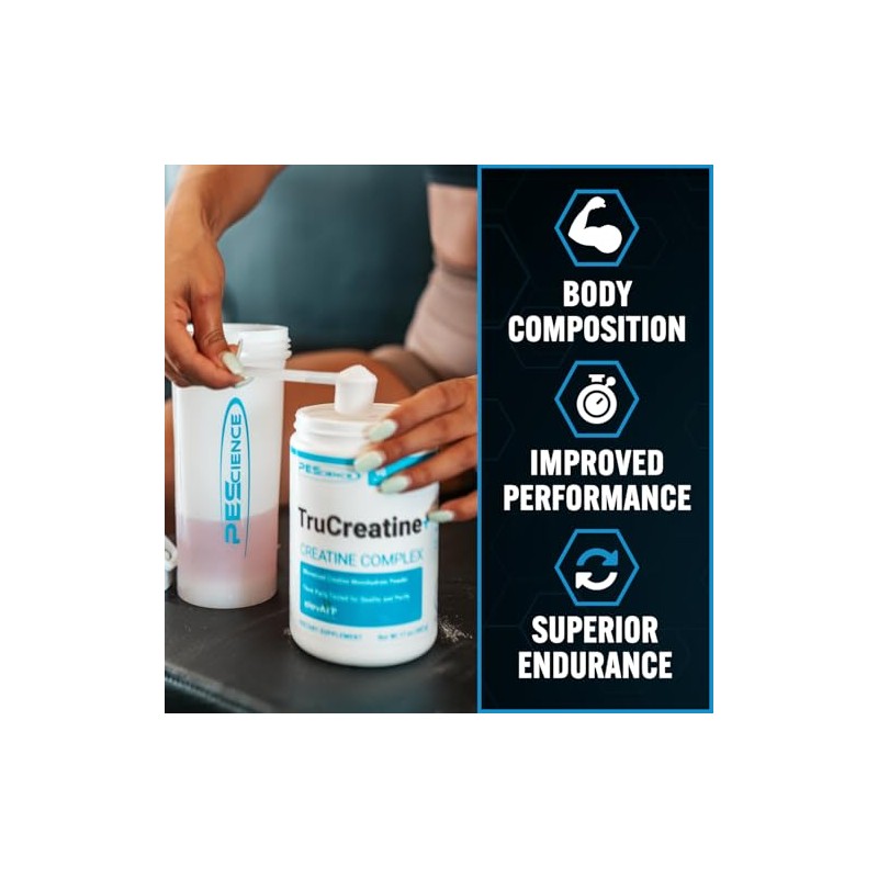 PEScience Trucreatine, Monohidrato De Creatina Pura Y Polvo Elevatp, 90