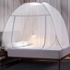 One-Touch Foldable Gray Mosquito Net with Integrated Floor 120x200cm