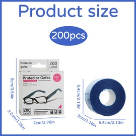 Pack of 200 Glasses Protection for Arms, Glasses Temple Protection, Disposable Glasses Temple Protection, Protective Cover for Hairdresser, Hair Dye, Protection