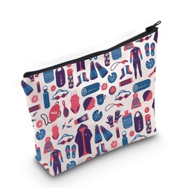 PYOUL Wild Swimming Lover Gift Wild Swimming Essentials Makeup Bag Outdoor Swimming Cosmetic Bag Swimmer Merch (Swimming Essentials Bag)