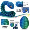 3PCS 3D Printed Snake in Egg, 3D Printed Dragon Egg