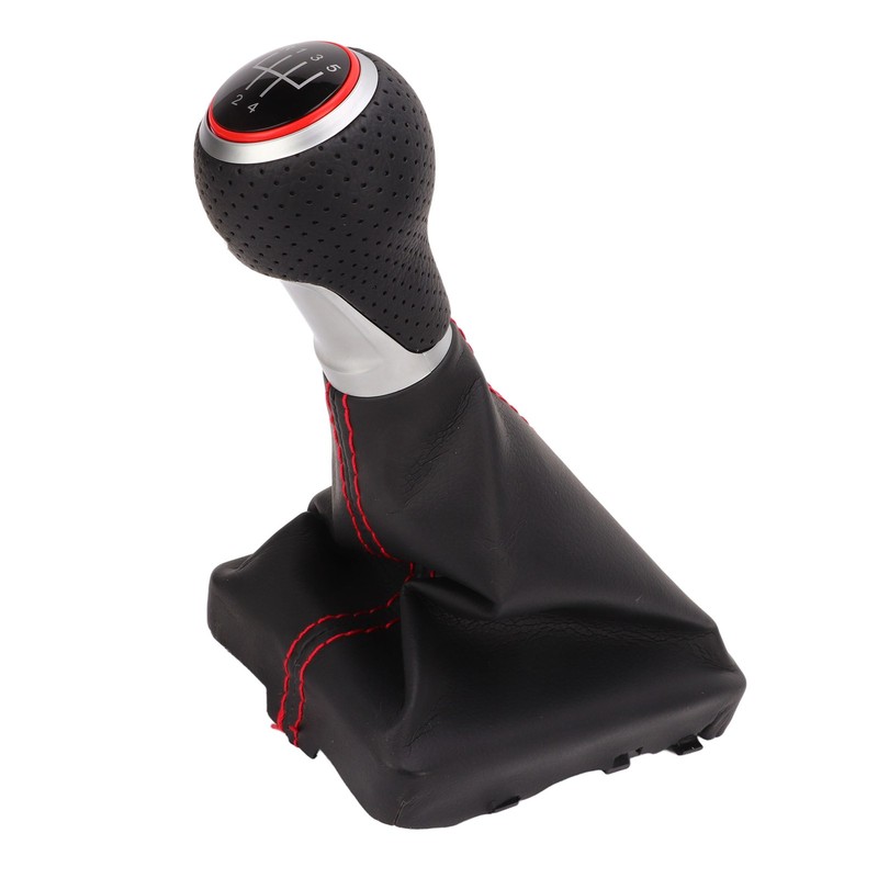 Gear Shift Knob Boot Set 5 Speed PVC Leather Gearstick
