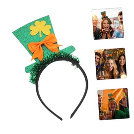 ORFOFE St. Patrick's Day Hat Headband Green Festive Hair Accessory for Party