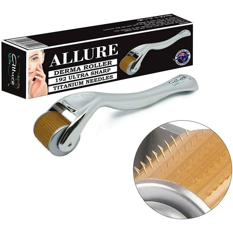 Allure Beard Derma Roller 192 Titanium 1.0mm Needles Hair Growth