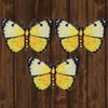 Paddys Patches Mini Yellow Butterfly Embroidered Patch — 3-Pack — Iron On