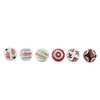 Ajuny Set of 12 Modern Ceramic Knobs - Multicolor Hand-Painted