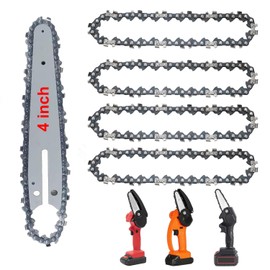 [5 Pack] 4 Inch Mini Chainsaw Chain Replacement Saw Chain for Cordless Portable Mini Chainsaw, Guide Saw Chain for All 4-inch Mini Chainsaws for Wood Branch Cutting