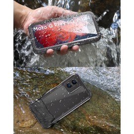 Miimall for Moto G Play 4G 2024 Case Waterproof, IP68 Underwater, Built-in Screen Protector&Camera Protector Full Body Underwater Military Shockproof Dustproof Rugged Case for Moto G Play 4G 2024