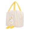 Lunch Bag Cartoon Duck Pattern Waterproof Zipper Closure Sturdy Handle