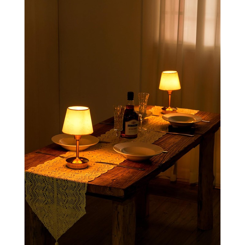 UMEXUS 9.8'' Small Cordless Table Lamp, 5200mAh Battery Operated Touch