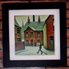 Greetingles Lowry-Style 12"/31cm Square Framed Print. Beautiful Black Ash Frame