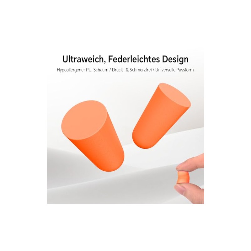 SURFOU Ear Plugs for Sleep 60 Pairs, 38dB Noise Reduction,