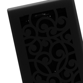 Imperial RG3459 Wonderland Decorative Floor Register, 4 x 10-Inch, Black Iron