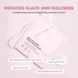 PDRN Salmon DNA Mascarilla Facial de Colágeno en Gel Rosa, con ADN de Sodio y Niacinamida, 28 g Mascarilla Facial de Noche Hidratacion