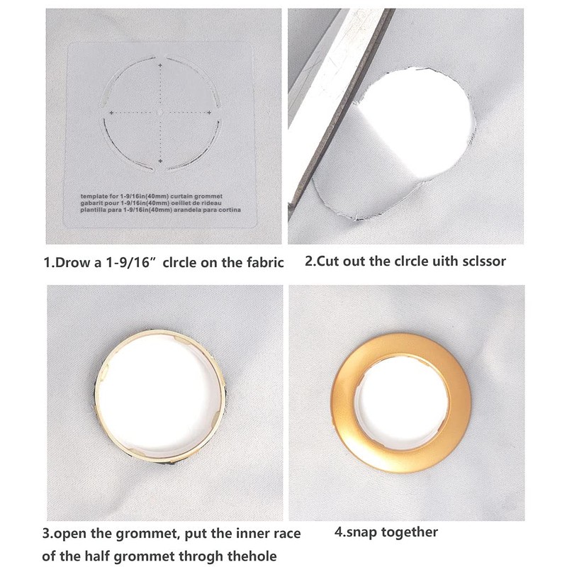 32 Pack Curtain Grommet Plastic Eyelet Rings Inner Diameter 1-9/16"(40mm)