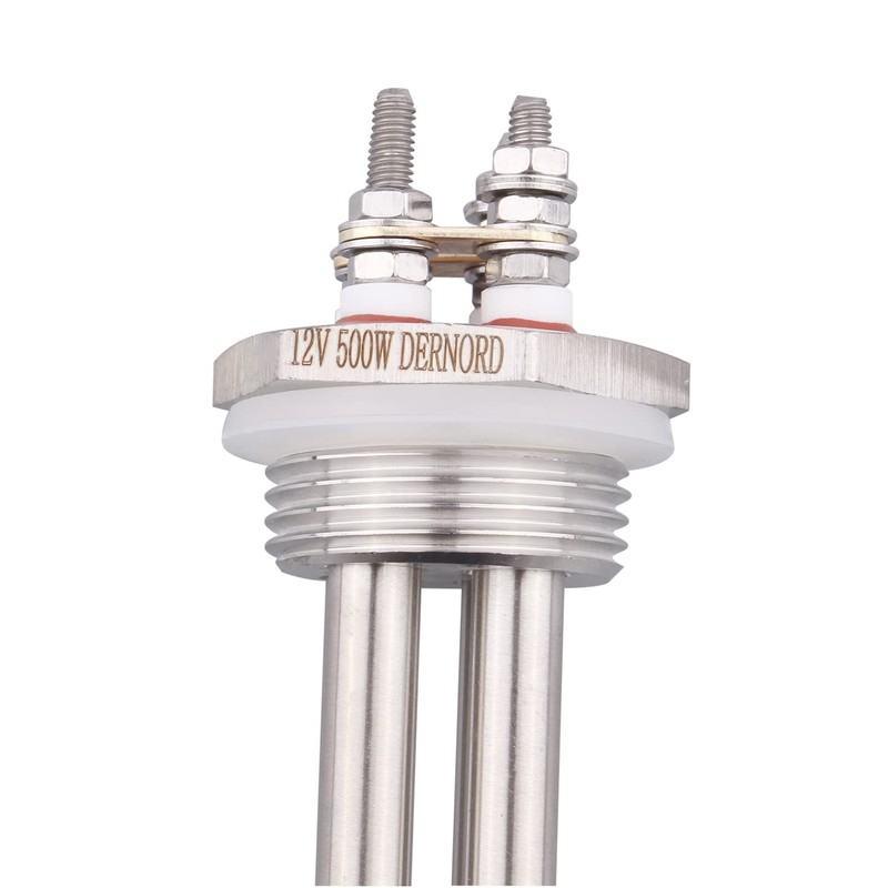 DERNORD 12V 500W Immersion Heater Submersible Water Heater Element Stainless