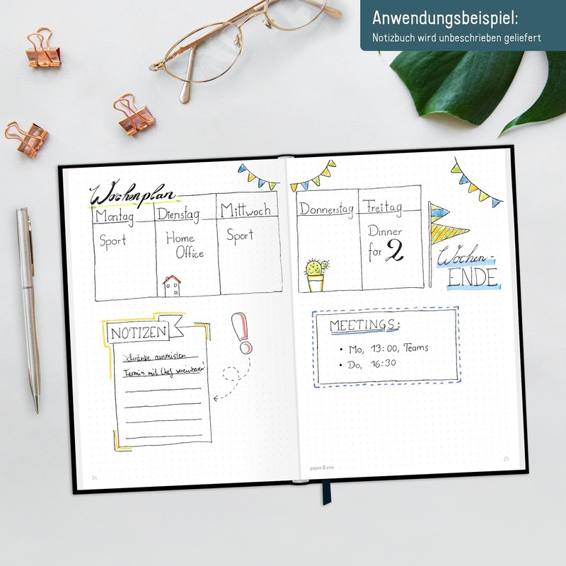 Trendstuff by Häfft Bullet Journal Dotted A5 with Elastic Band