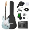 AODSK Electric Guitar, 39" Beginner Electric Guitar Kit, Matte Finish,