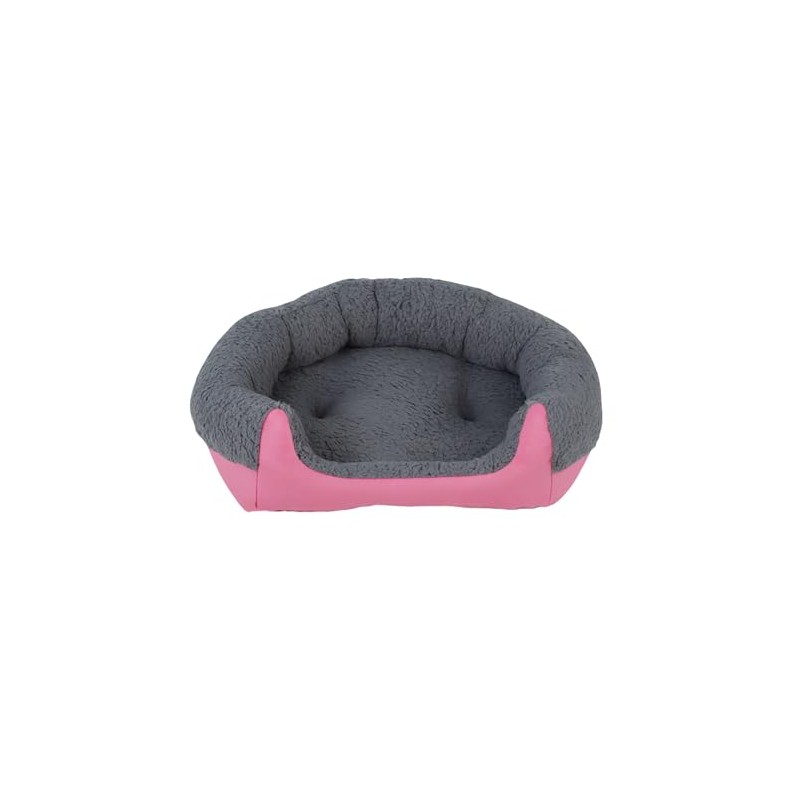 Cama para Perro con Forro acolchonado (Small, Rosa)