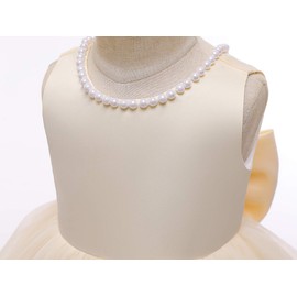 Baby Flower Girl Party Wedding Princess Dress,Sleeveless Floor Length Tutu Tulle Dance Birthday Gown 2t