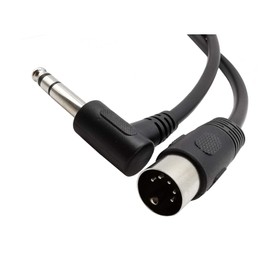 INNO8 MIDI Din 5Pin Male to 6.35mm (1/4 Inch) Male TRS Electric Piano Guitar Stereo Audio Cable - 0.2m