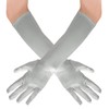 Lystaii Long Opera Party 20s Satin Gloves Stretchy Elbow Length
