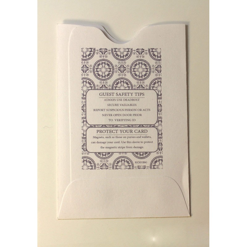 1000 Cashier Depot Keycard Envelope/Sleeve" Welcome Guests" 2-3/8" x 3-1/2"